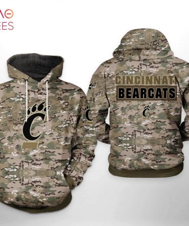 Cincinnati Bearcats Ncaa Camo Veteran 3D Printed Hoodie