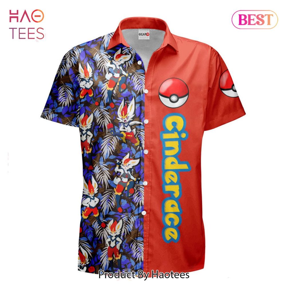 Cinderace Hawaiian Shirts Custom Anime Merch Clothes For Men Women - Image 2