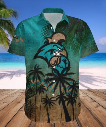 Coastal Carolina Chanticleers Hawaii Shirt Coconut Tree Tropical Grunge – Ncaa