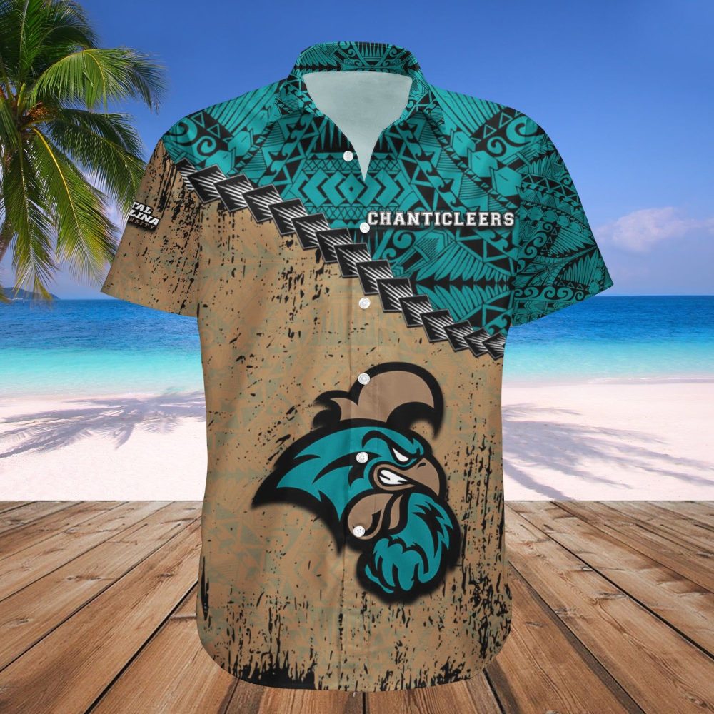 Coastal Carolina Chanticleers Hawaii Shirt Grunge Polynesian Tattoo – Ncaa