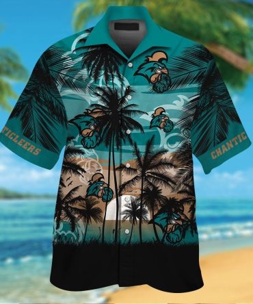 Coastal Carolina Chanticleers Hawaiian Short Sleeve Button Up Shirt