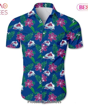 Colorado Avalanche Hawaiian Shirt Tropical Flower Summer