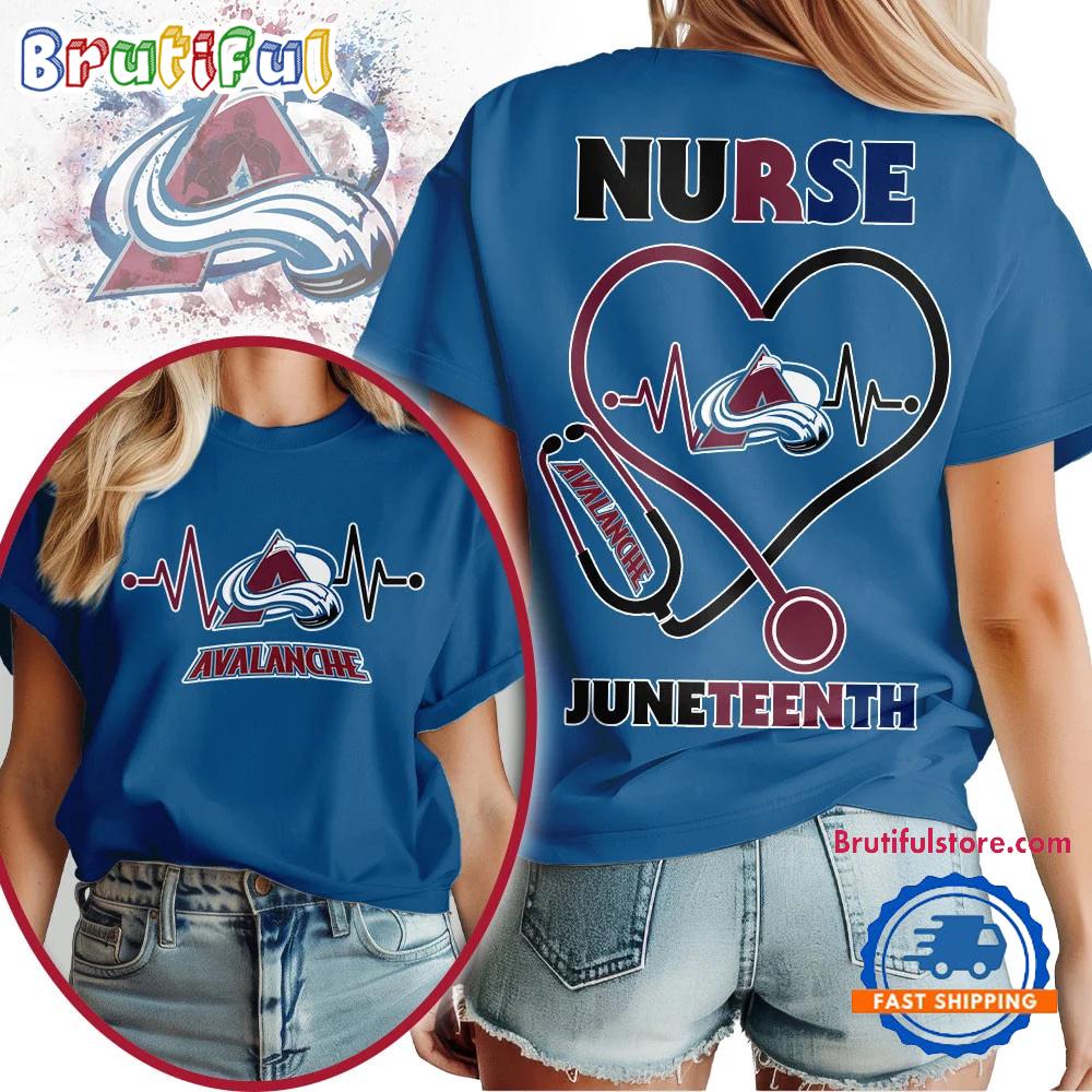 Colorado Avalanche Nhl Nurse Appreciation Juneteenth Unisex 3D Shirt
