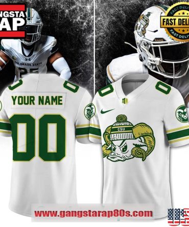 Colorado State Rams Snow Days Special Custom Football Jersey