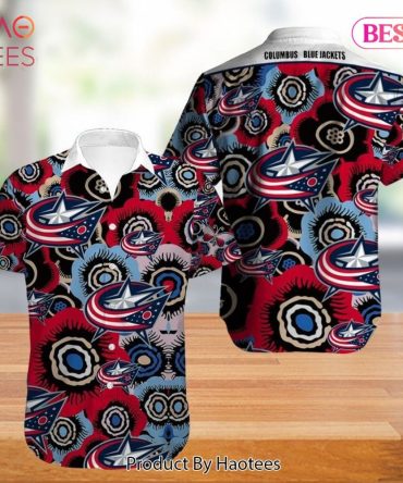Columbus Blue Jackets Hawaiian Shirt Tropical Flowers Summer For Fans