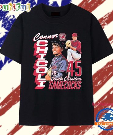 Connor Chicoli Number 45 Of South Carolina Gamecocks Baseball Graphic T Shirt
