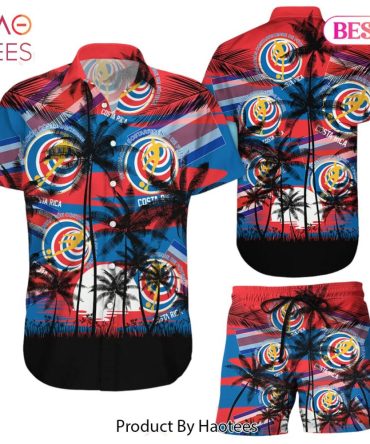 Costa Rica Coconut Pattern Hawaiian Soccer Team World Cup Champions Football Gift Fans World Cup 3D Hawaiian Shirt