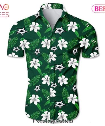 Dallas Stars Hawaiian Shirt Tropical Flower Summer