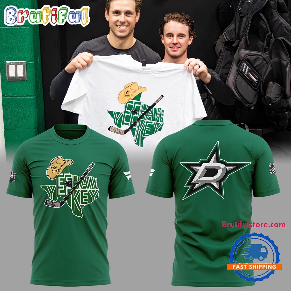 Dallas Stars Yee Hawkey Texas Hockey 2026 All Over Print T Shirt