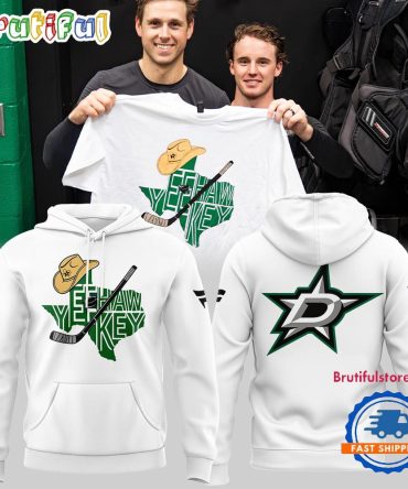 Dallas Stars Yee Hawkey Texas Hockey 2026 Limited Edition White Hoodie