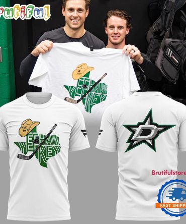 Dallas Stars Yee Hawkey Texas Hockey 2026 Limited Edition White T Shirt