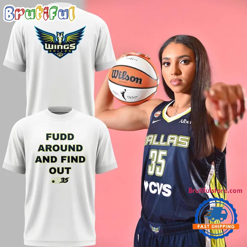 Dallas Wings Azzi Fudd 2026 Limited Edition White T Shirt