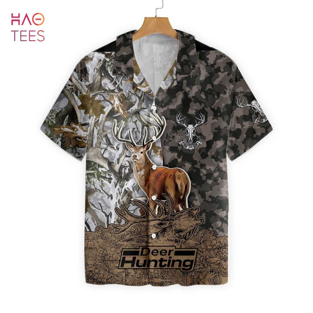 Deer Camouflage Bow Hunting Archery Hawaiian Shirt - Image 2
