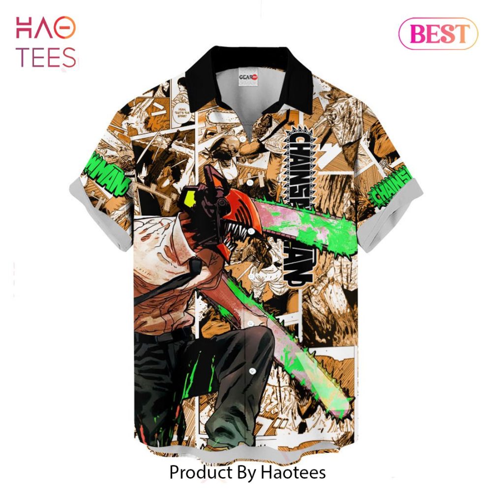 Denji Hawaiian Shirts Custom Anime Merch Clothes For Men Women - Image 2