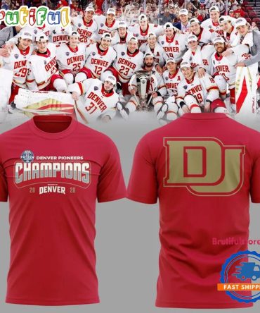 Denver Pioneers 2026 Ncaa Frozen Four Men'S Ice Hockey National Champions Logo Team T Shirt
