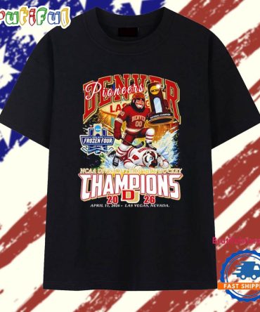 Denver Pioneers 2026 Ncaa Men’S Ice Hockey National Champions Mascot T Shirt