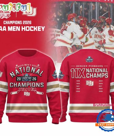 Denver Pioneers Men’S Hockey 2026 National Champions Limited Edition Red Sweatshirt