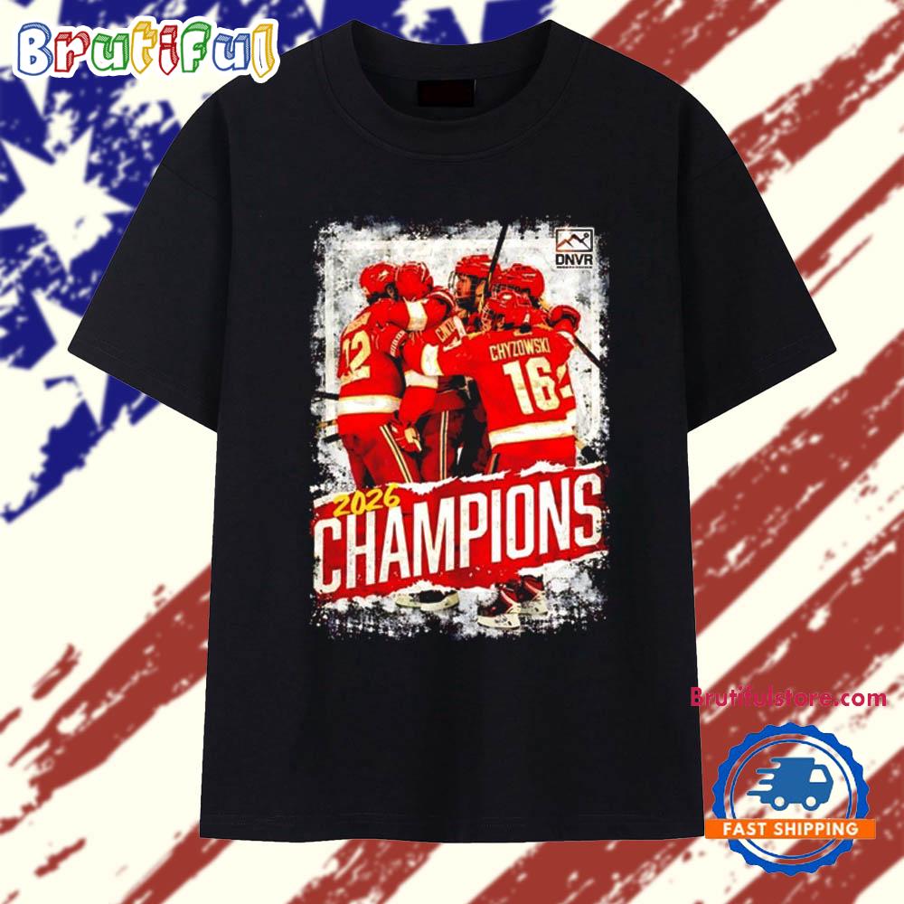 Denver Pioneers Men’S Ice Hockey 10X National Champions Graphic T Shirt