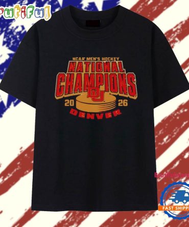 Denver Pioneers Men’S Ice Hockey National Champions ’26 Vintage T Shirt