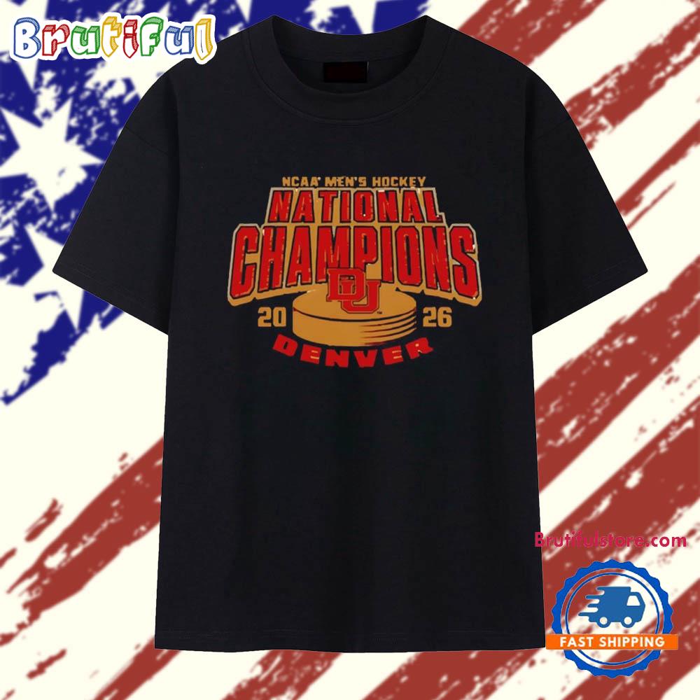 Denver Pioneers Men’S Ice Hockey National Champions ’26 Vintage T Shirt