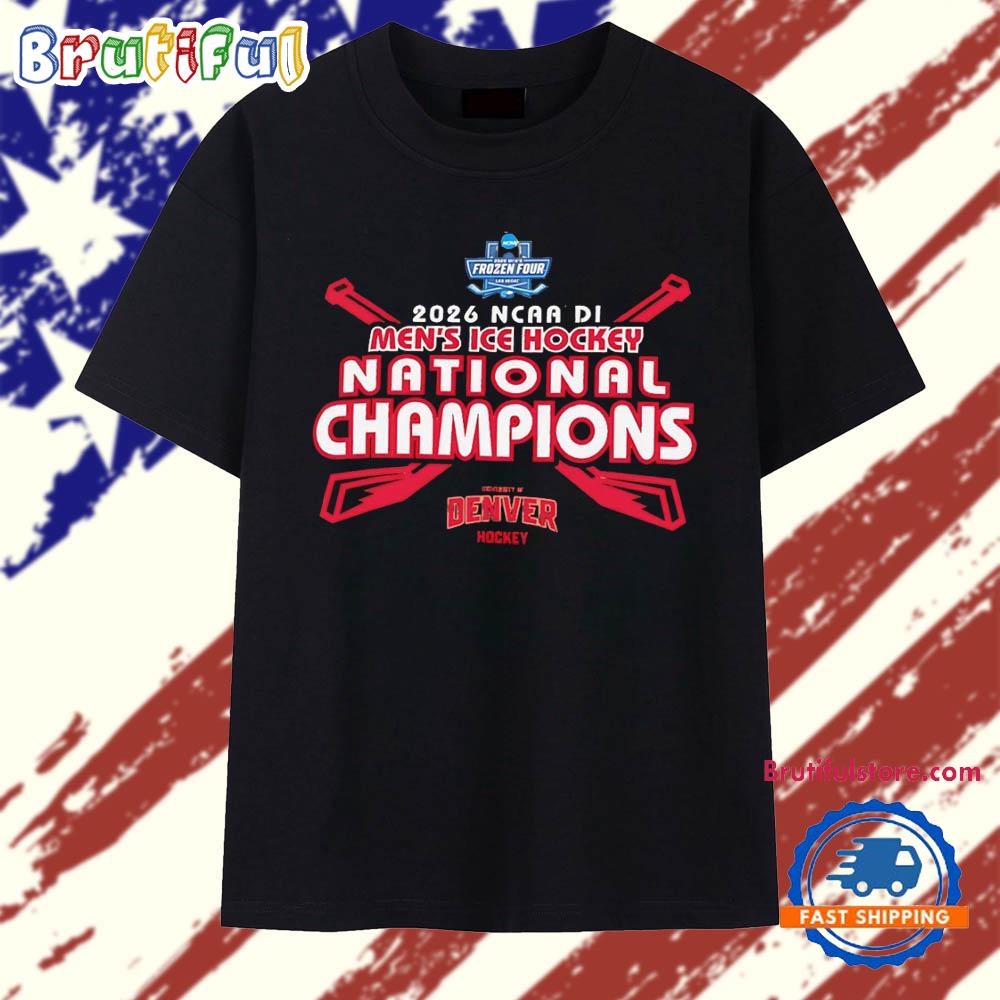 Denver Pioneers Ncaa Di Men’S Hockey National Champions 2026 T Shirt
