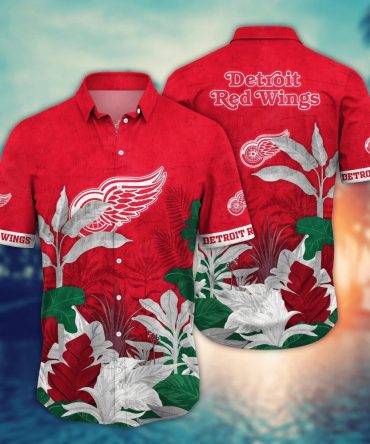 Detroit Red Wings Nhl Hawaiian Shirt Dry Season Aloha Shirt