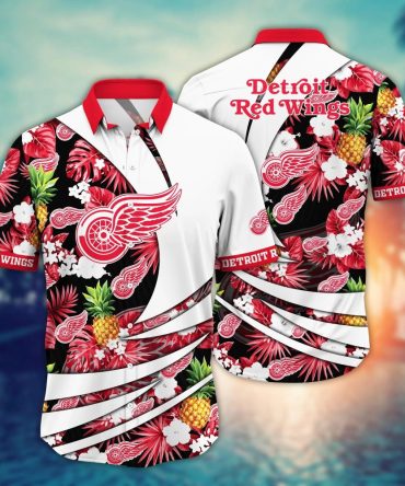 Detroit Red Wings Nhl Hawaiian Shirt July Aloha Shirt