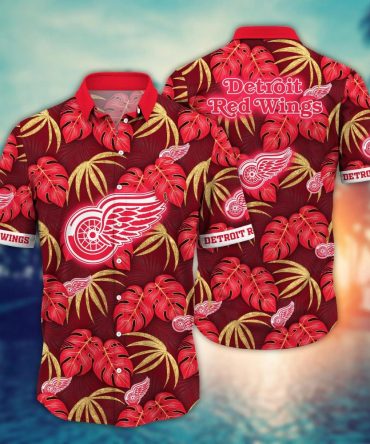 Detroit Red Wings Nhl Hawaiian Shirt Lighthearted Aloha Shirt