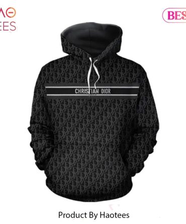 Dior Black Unisex Hoodie For Men Women Luxury Brand Clothing Clothes Outfit