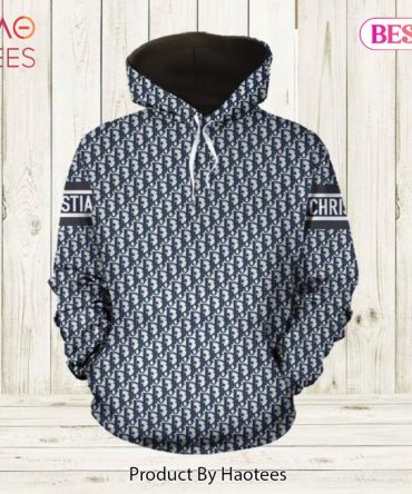 Dior Blue Unisex Hoodie For Men Women Luxury Brand Clothing Clothes Outfit