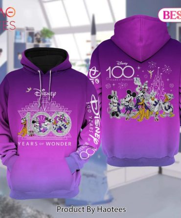 Disney 100 Years Of Wonder Purple Unisex Hoodie Luxury Brand Clothing Special Gift Outfit For Men Women