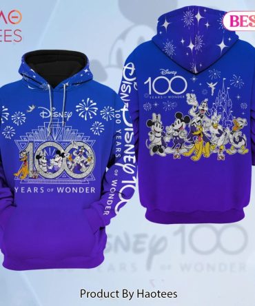 Disney 100 Years Purple Unisex Hoodie Luxury Brand Clothing Special Gift Outfit For Men Women