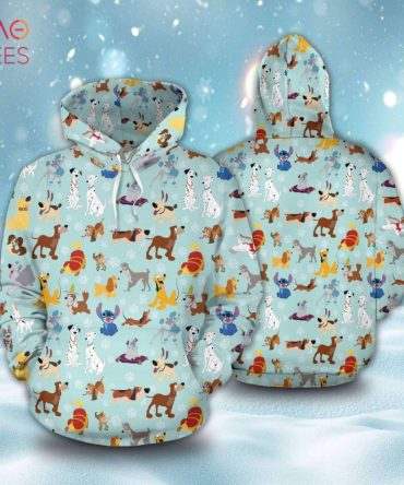 Disney Dog Blue Stitch Dalmatians 3D Printed Hoodie