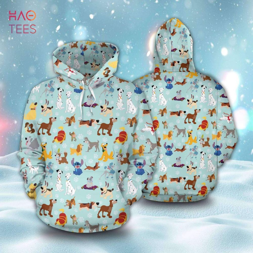 Disney Dog Blue Stitch Dalmatians 3D Printed Hoodie