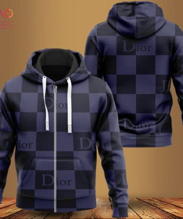 Dior Black Mix Blue Luxury Hoodie Limited Edition
