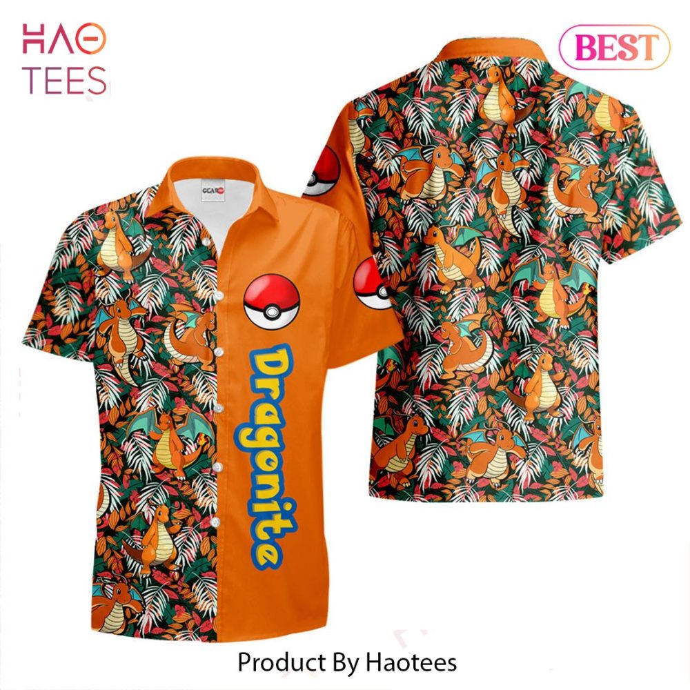 Dragonite Hawaiian Shirts Custom Anime Merch Clothes For Men Women