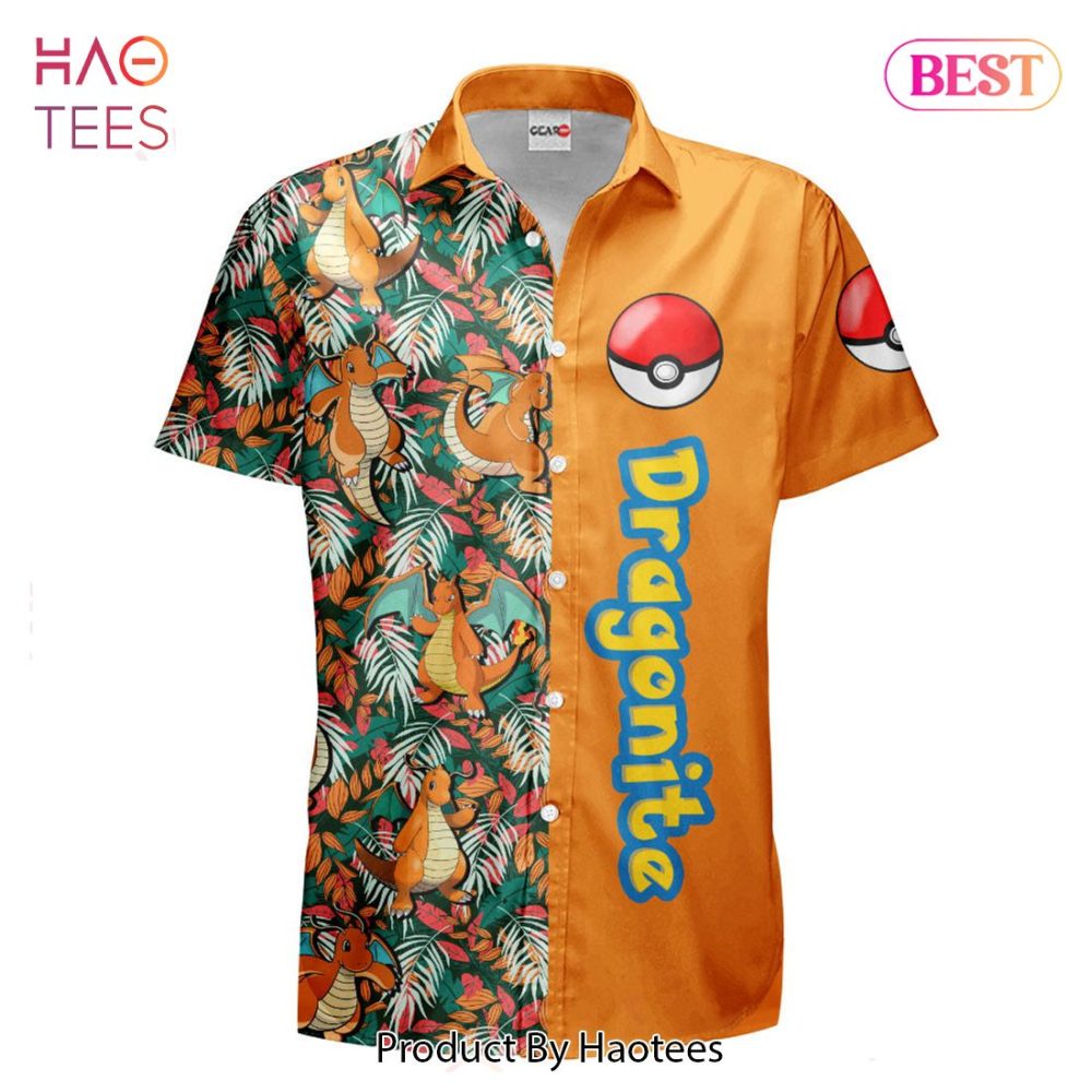 Dragonite Hawaiian Shirts Custom Anime Merch Clothes For Men Women - Image 2