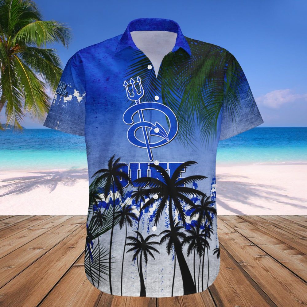 Duke Blue Devils Hawaii Shirt Coconut Tree Tropical Grunge – Ncaa
