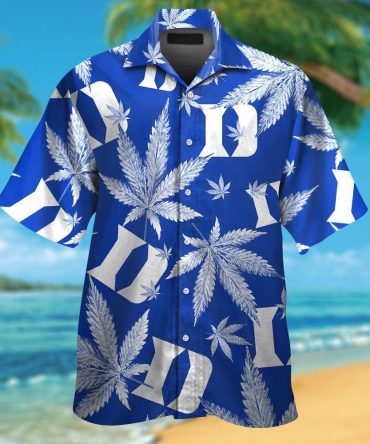 Duke Blue Devils Short Sleeve Button Up Tropical Hawaiian Shirt Ver023
