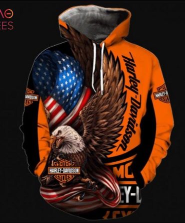 Eagle Harley Davidson 3D Printed Hoodie