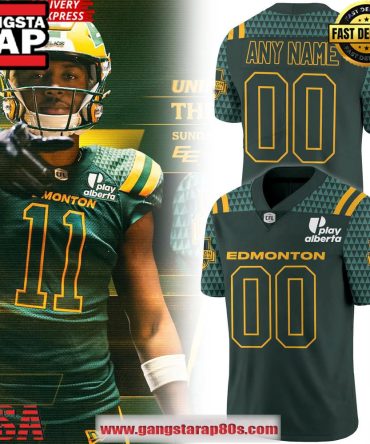 Edmonton Elks New 75Th Anniversary Third Custom Football Jersey