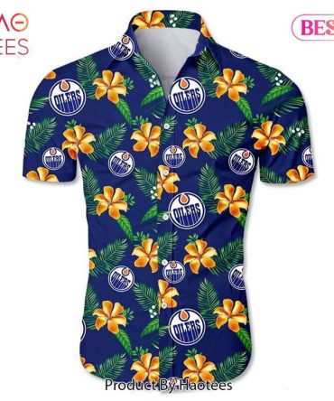 Edmonton Oilers Hawaiian Shirt Tropical Flower Summer