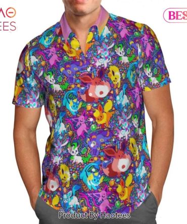 Eevee Evolutions Hawaiian Shirt Pokemon Anime Shirt For Men Women