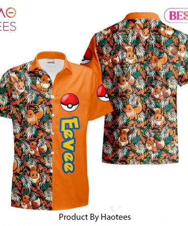 Eevee Hawaiian Shirts Custom Anime Merch Clothes For Men Women Hot Trend 2023