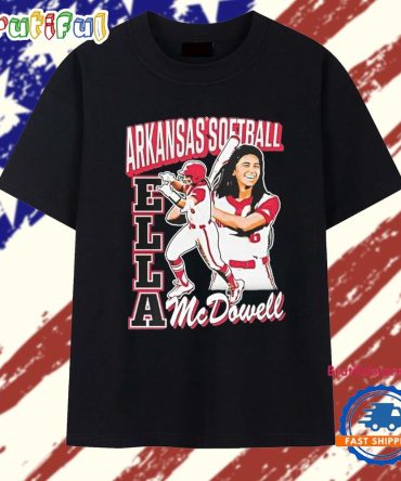 Ella Mcdowell Retro 90S Arkansas Razorbacks Softball T Shirt