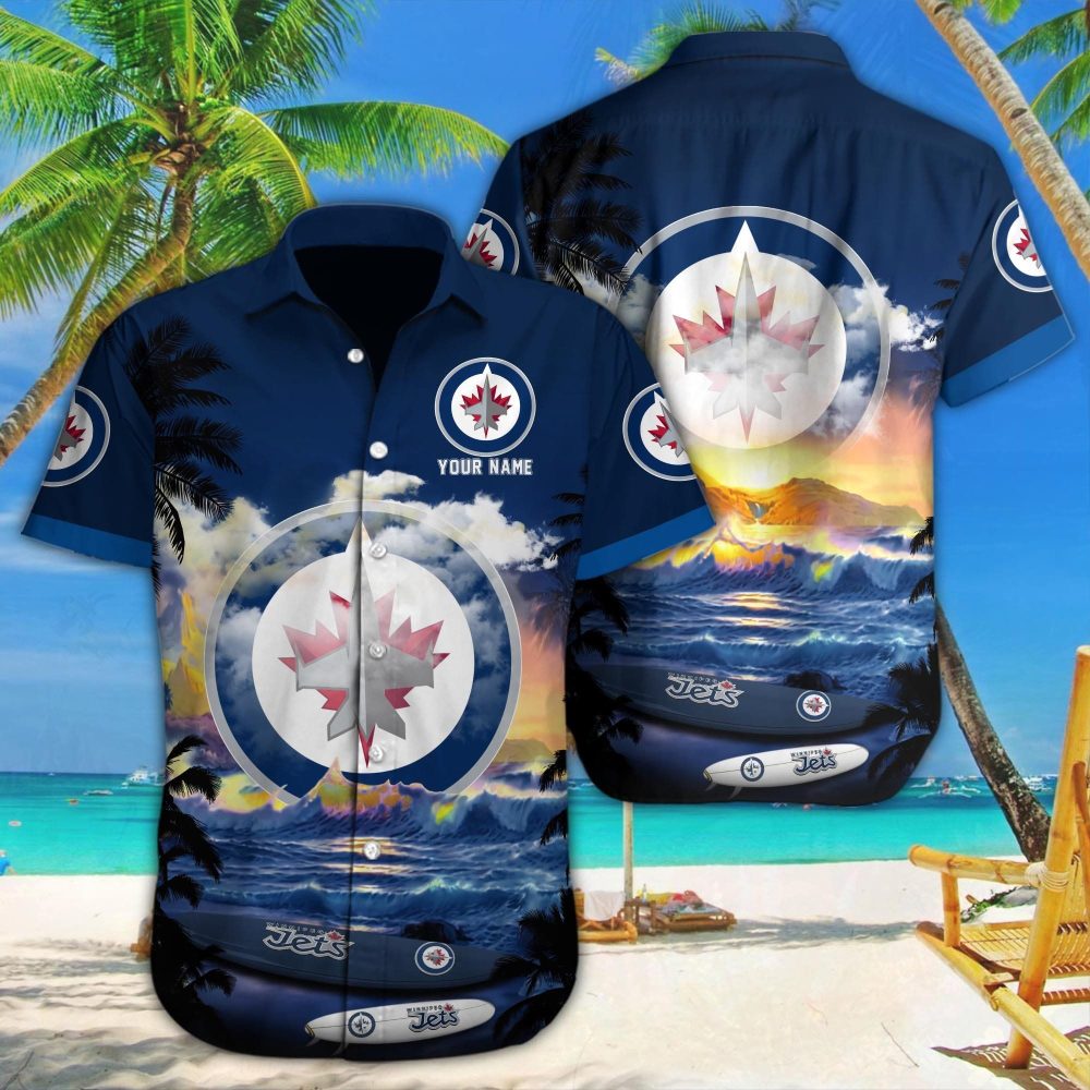 Embark On Winnipeg Jets Hawaiian Custom Ensemble Journey