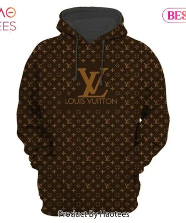 Fashion Luxury Brand Lv Louis Vuitton Brown Monogram Unisex Hoodie For Men Women