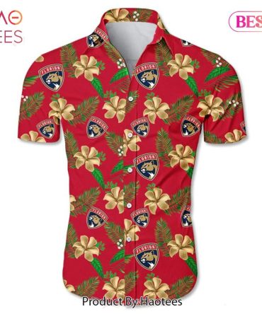 Florida Panthers Hawaiian Shirt Tropical Flower Summer