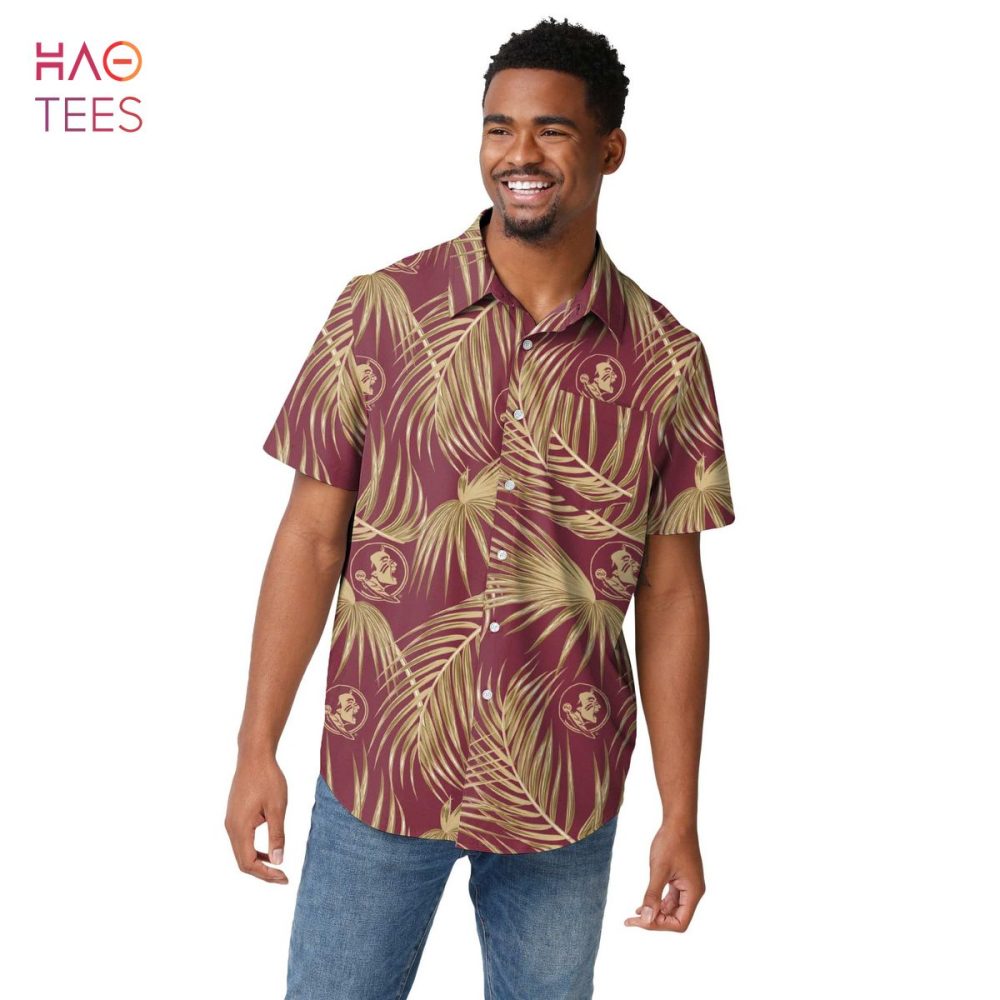 Florida State Seminoles Ncaa Mens Hawaiian 3D Shirt - Image 2