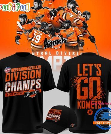 Fort Wayne Komets Division Champions 2026 Black T-Shirt